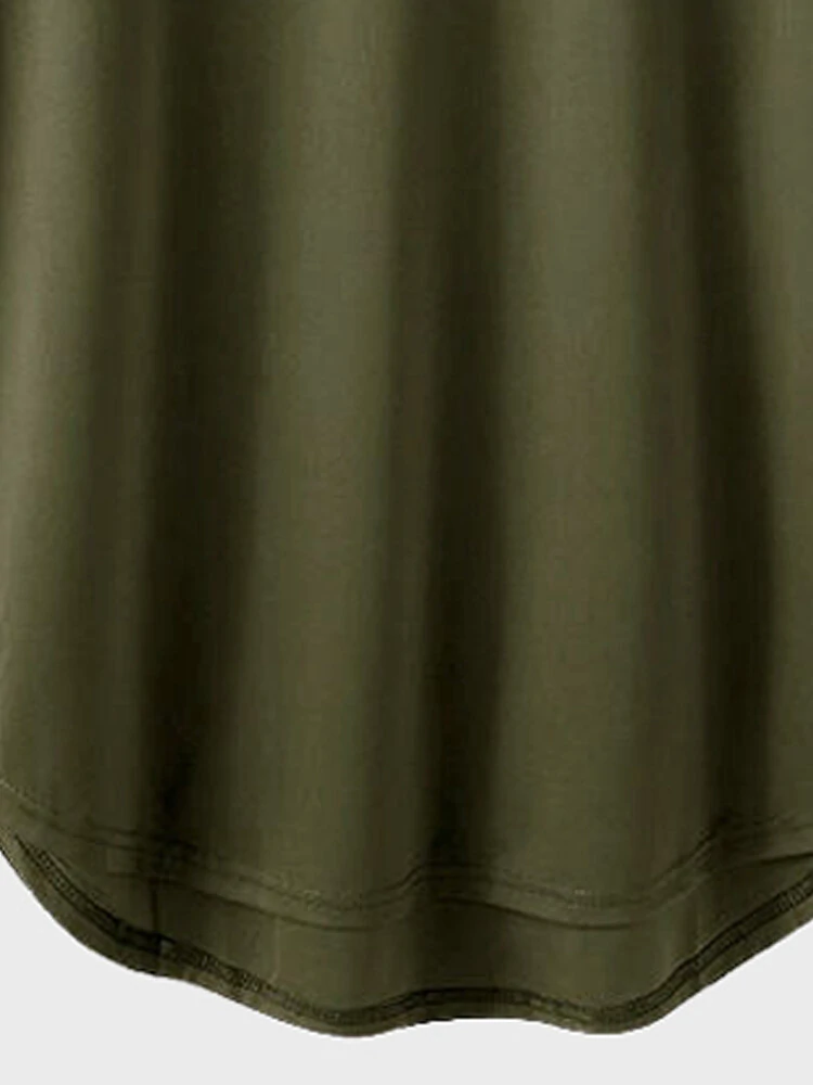 (image for) ChArmkpR Mens Ethnic Figure Face Print Patchwork Curved Hem Short Sleeve T-Shirts